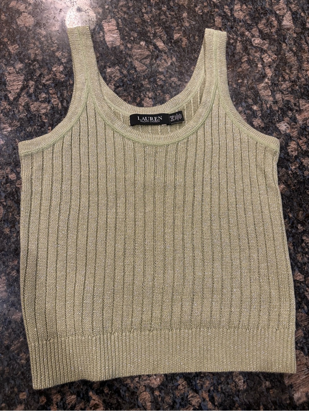 Ralph Lauren Metallic Ribbed Knit Tank